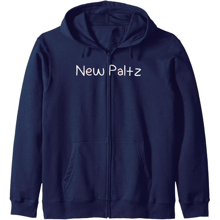 New Paltz Merch Love Heart Cute Fun New York Town Name Gift Zip Hoodie - New Paltz Merchandise