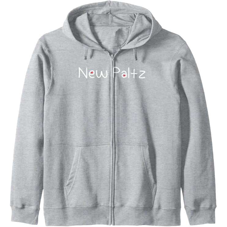 New Paltz Merch Love Heart Cute Fun New York Town Name Gift Zip Hoodie