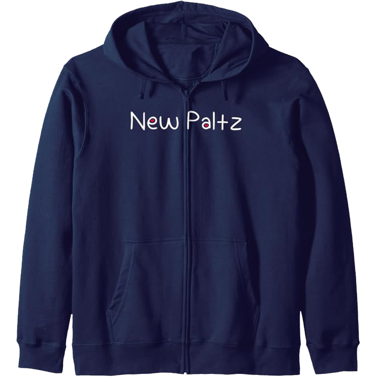 New Paltz Merch Love Heart Cute Fun New York Town Name Gift Zip Hoodie